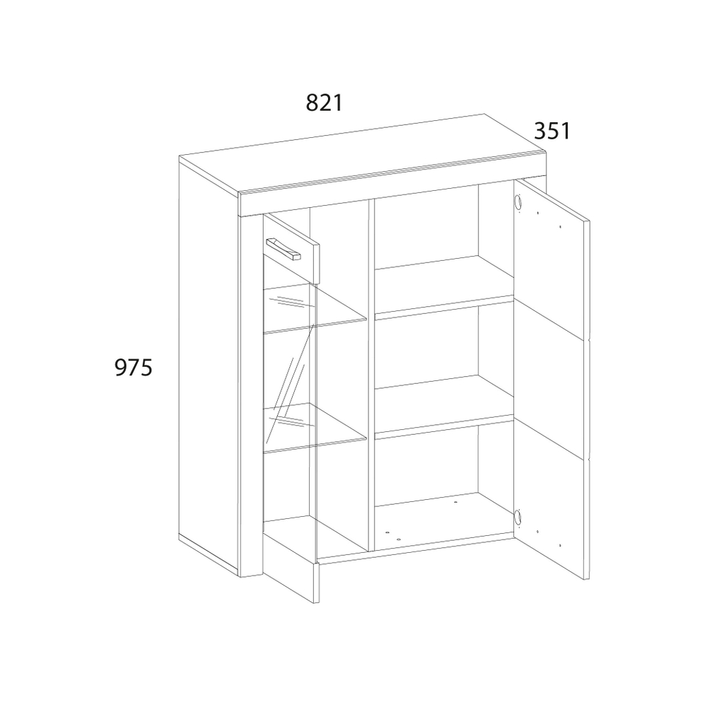 Шкаф с витриной
