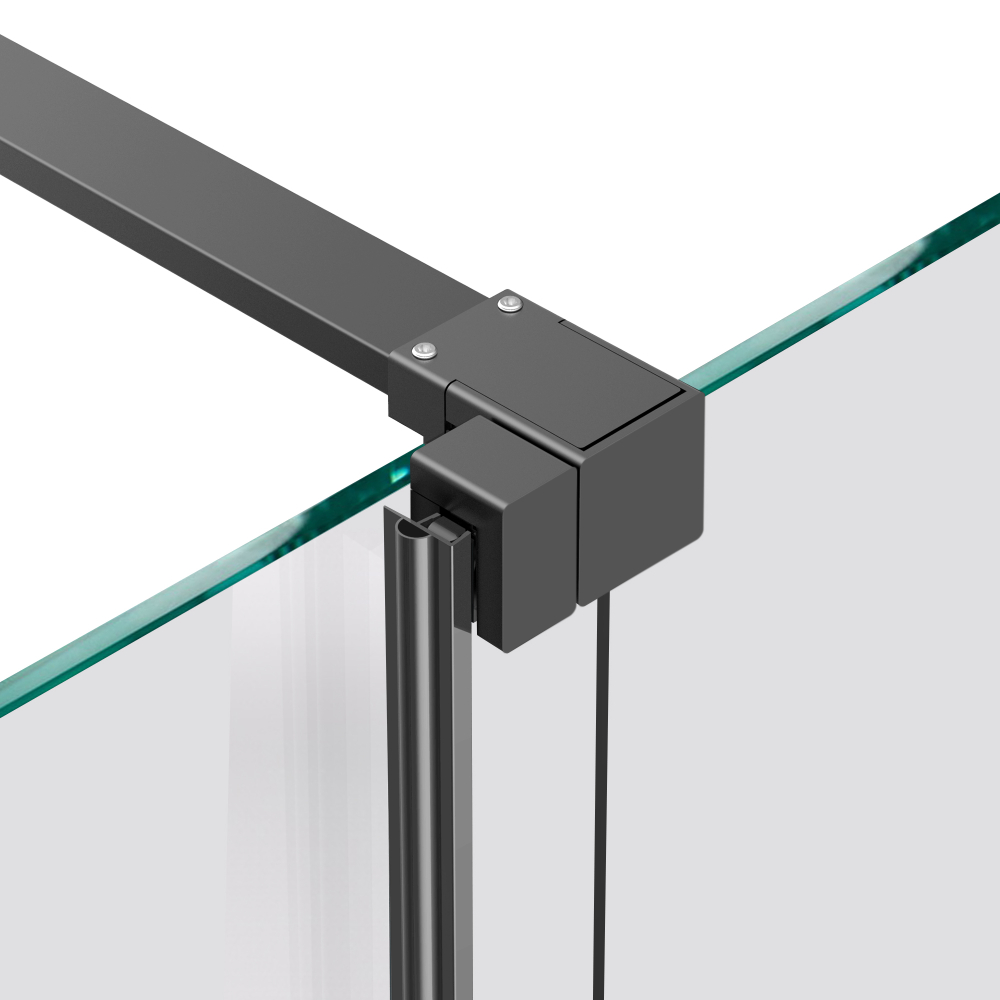 Душевая перегородка Walk-In VSW-1WSL120GSGM, 1200*2000, вороненая сталь, стекло янтарь