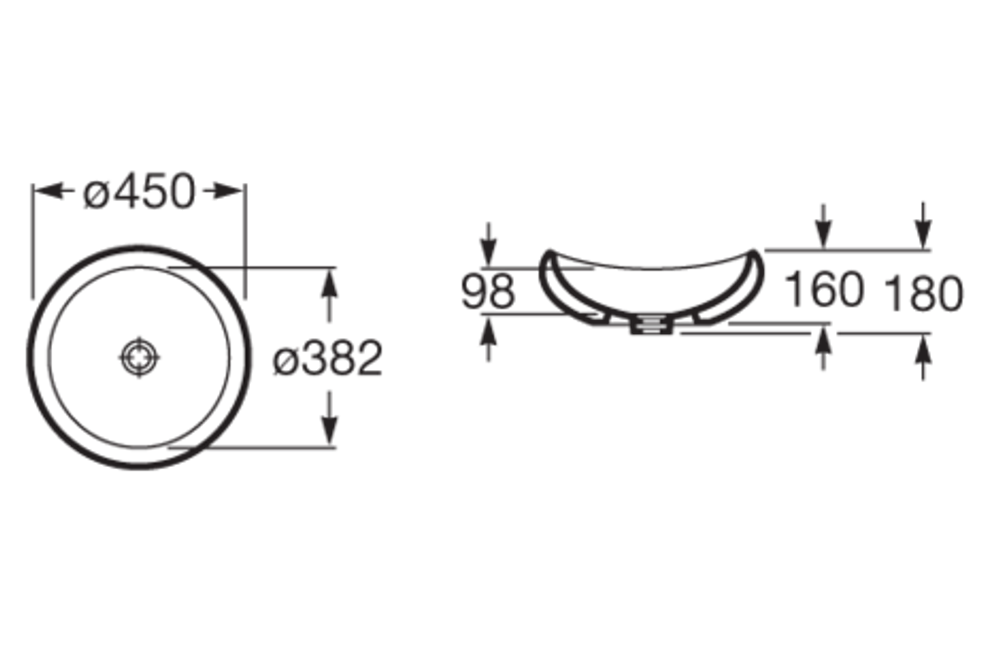 УМЫВАЛЬНИК ROCA URBI-1 45