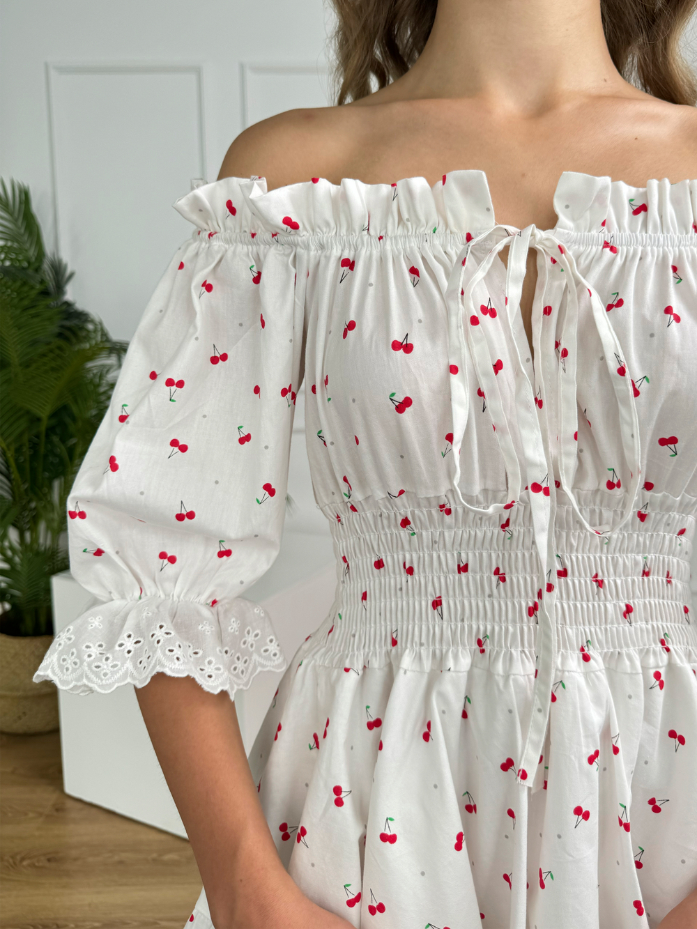 Сарафан платье летнее для девочки "Вишенки"