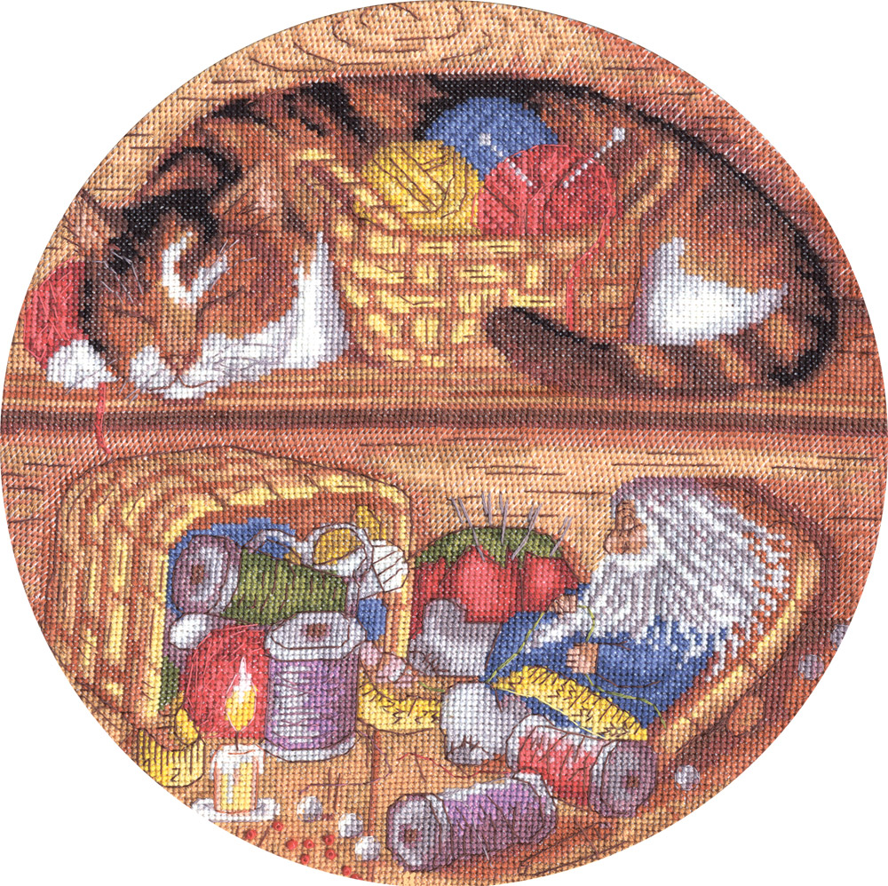 Набор для вышивания "PANNA"SO-0984 "Домовой - помощник по хозяйству" 24 х 24 см