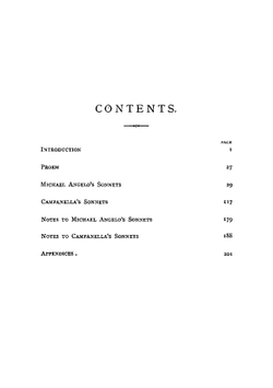 The sonnets of Michael Angelo Buonarroti and Tommaso Campanella: now for the first time translated into rhymed English | 1475-1564 Michelangelo Buonarroti