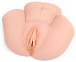 Телесный реалистичный мастурбатор-полуторс с двумя функциональными отверстиями (Цвет: телесный)