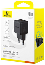 Зарядное устройство Baseus Palm USB Type-C, USB черный