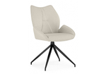Стул на металлокаркасе Woodville Miranda 360 крутящийся beige, black, ножки черные