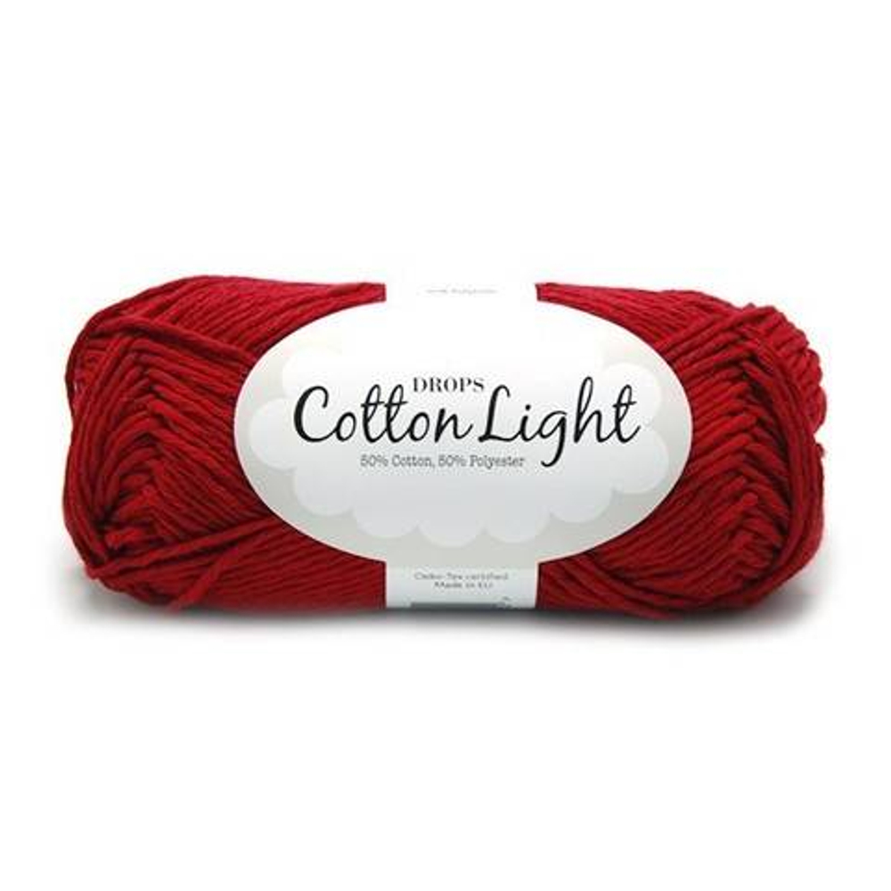Пряжа Cotton Light Drops цв. 17 бордовый