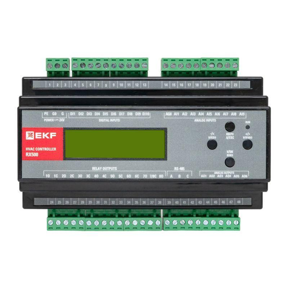 Контроллер конфигурируемый для систем вентиляции EKF RX500-V