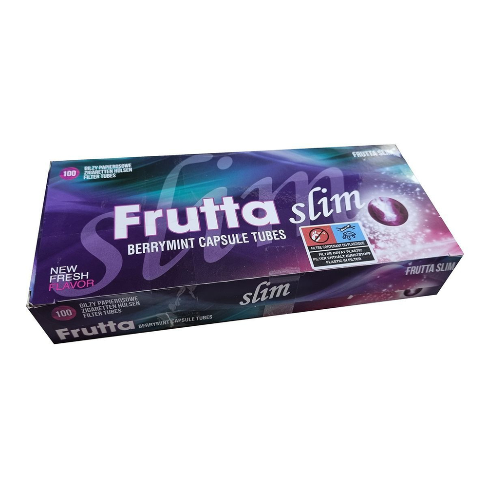 Гильзы для сигарет "Frutta" Slim (с капсулой) Ягода 100шт. Товар уцененный