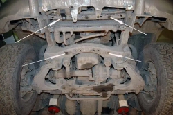Защита картера и рулевых тяг (2,5 мм, сталь) для Toyota Land Cruiser Prado 90 3/5 дверей 1996-2001 (V = 3.0TD; 3.0 D-4D; 3.4i AT) Sheriff.24.0867