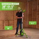 Мачта осветительная аккумуляторная Greenworks GPT-STL Арт.3503207, 24V /110-240V, 3000 лм, без АКБ и ЗУ