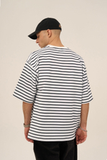 Футболка KUL'TURA OverSize "Basic" Полоска Черный