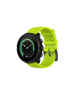 Силиконовый дышащий ремешок Suunto 24 mm для 9 / 9 Baro / 7 / D5 / Spartan Sport быстросъемный (Athletic 1) короткий (Лайм)