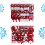 Набор елочных украшений «Зимний калейдоскоп» (в наборе 53 шт), Красный/Белый