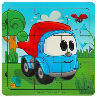 Пазл с рамкой "Грузовичок Лева" 15*15см. бол.дет. LEVA-15 (Буратино)