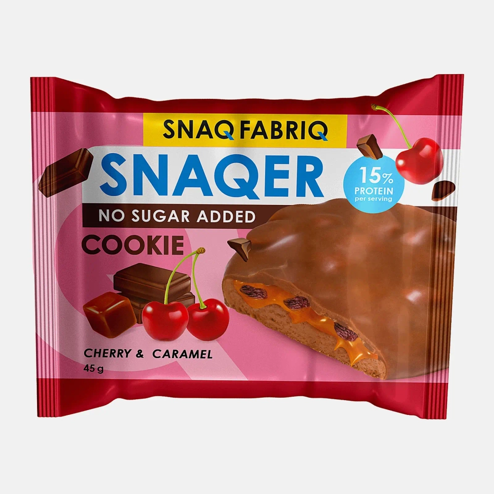 Печенье Snaq Fabriq глазированное вишня карамель 40г