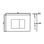 Клавиша смыва IDDIS Unifix  UNI32MWi77 универсальная БЕЛАЯ матовая