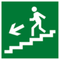 Знак безопасности Е04 Направление к эвак.выходу налево пластик 300х150