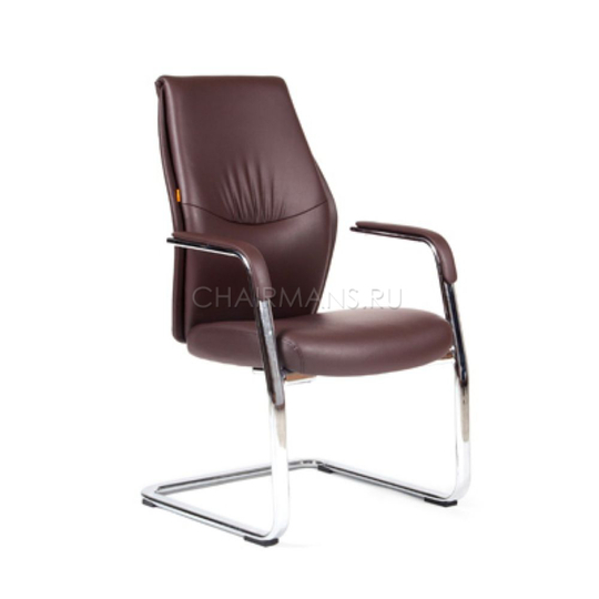 Кресло посетителя Chairman VISTA V экопремиум коричневый