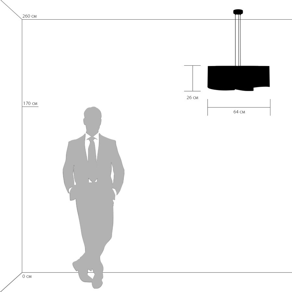 811152 Подвес PITTORE 5х40W E27 ЗОЛОТО