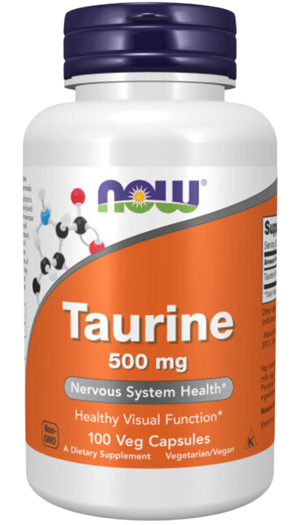 Now Foods Taurine 500 mg 100 veg capsules , Таурин