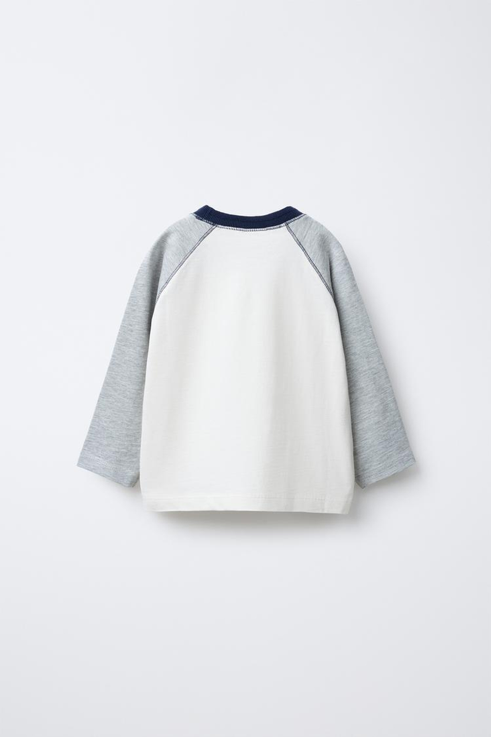 ZARA ФУТБОЛКА С РУКАВАМИ РЕГЛАН, СЕРЫЙ МЕЛАНЖ