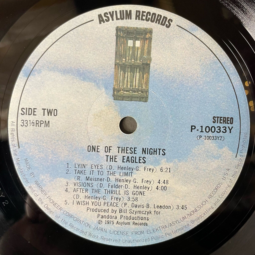 Винтажная виниловая пластинка LP Eagles One Of These Nights (Japan 1975) (No Obi)