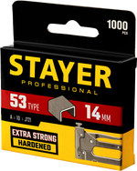 STAYER скобы тип 53 (A/10/JT21), 14 мм, калибр 23GA. 1000 шт. (3159-14)