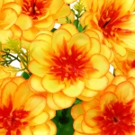 Искусственные цветы «Весеннее вдохновение» 40см 10 цветков оранжевый цвет