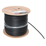 Кабель витая пара TERACOM PRO Cat.5E F/UTP 4 пары solid 24AWG с тросом сталь 1,2 мм оболочка LDPE цвет черный (катушка 305м) (305.00 шт.)