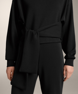 Oysho Мягкая толстовка с узлом, черный