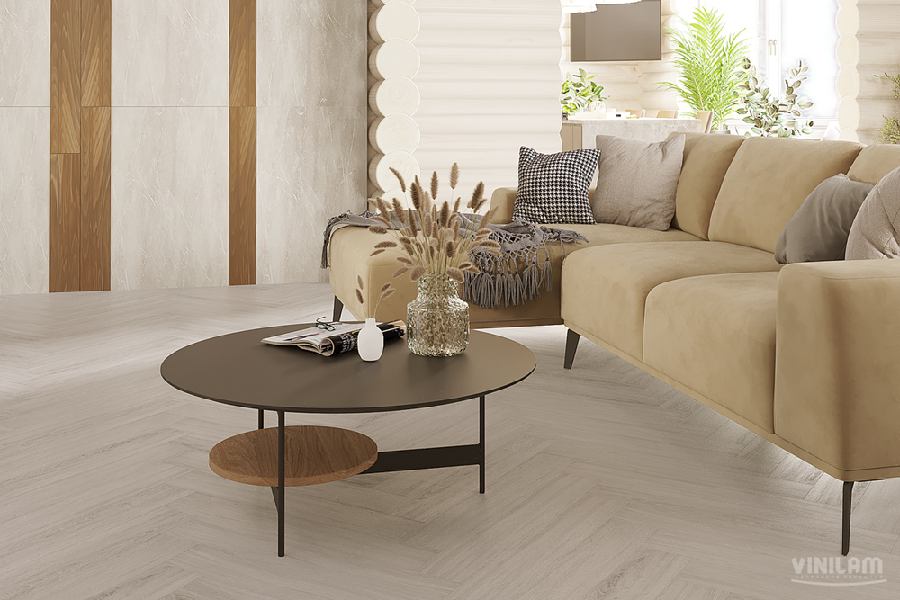 Виниловый ламинат VINILAM PARQUET Herringbone GD11366 Паркет Санторини Glue