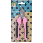 Когтерез для животных «ЗООУЛЬТРА», пружинный механизм, ручки прорезиненные - волна, цвет розовый / черный, 16см