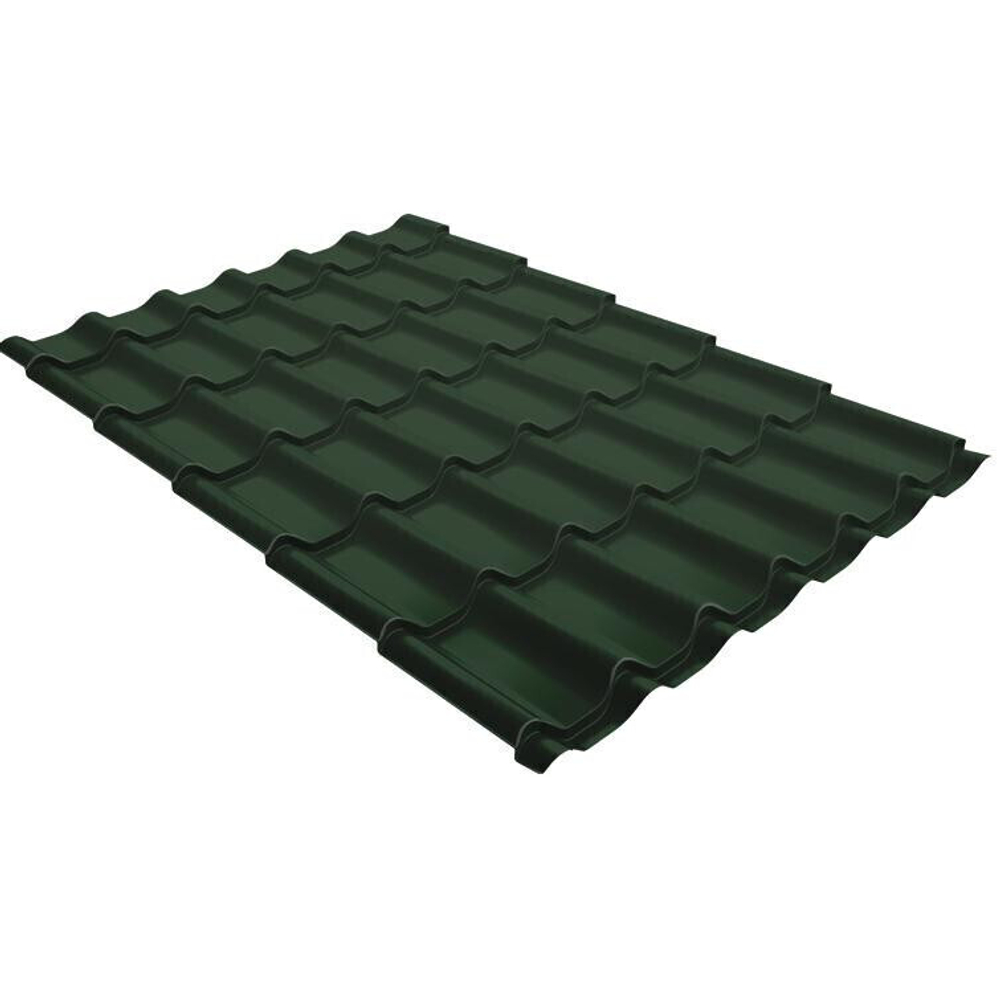 Металлочерепица Grand Line Classic Velur X 0,5 мм RAL 6020 резка