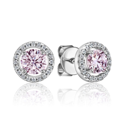 Пусеты круг с огранкой