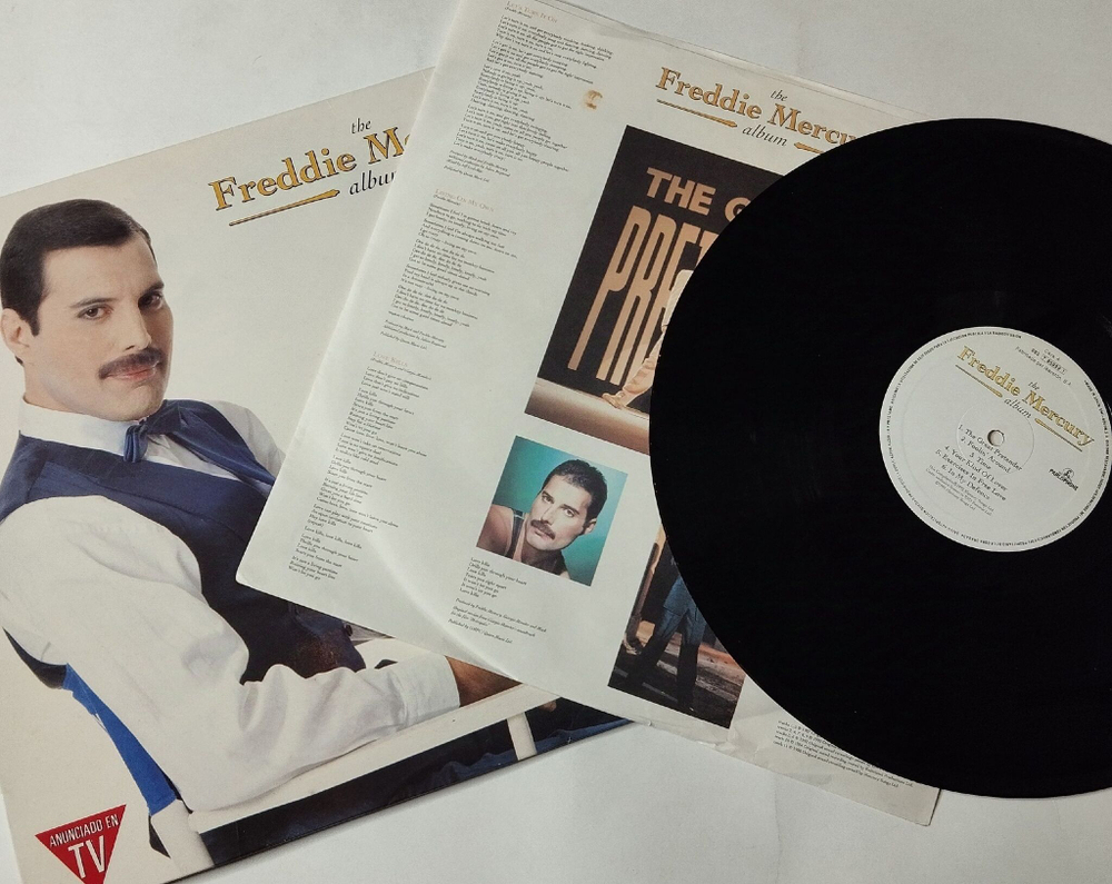 Винтажная виниловая пластинка LP The Freddie Mercury Album (Portugal 1992) The Great Pretender