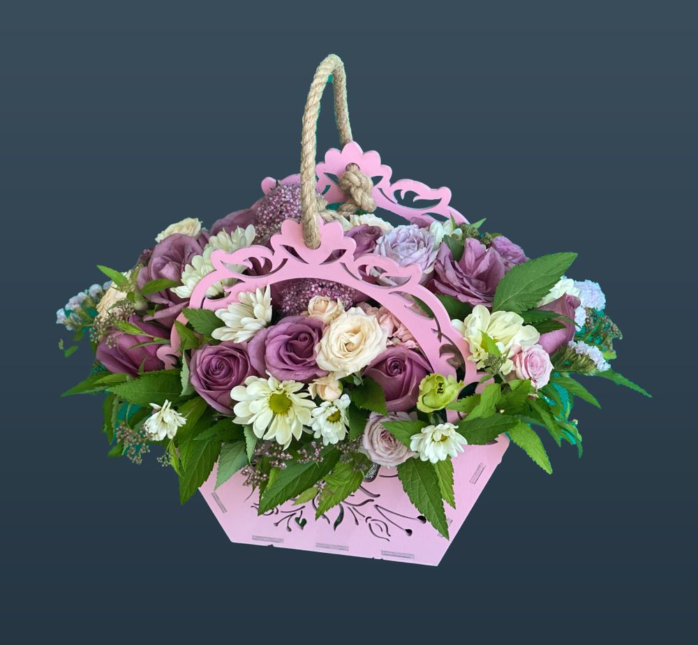 Коробочка розовая