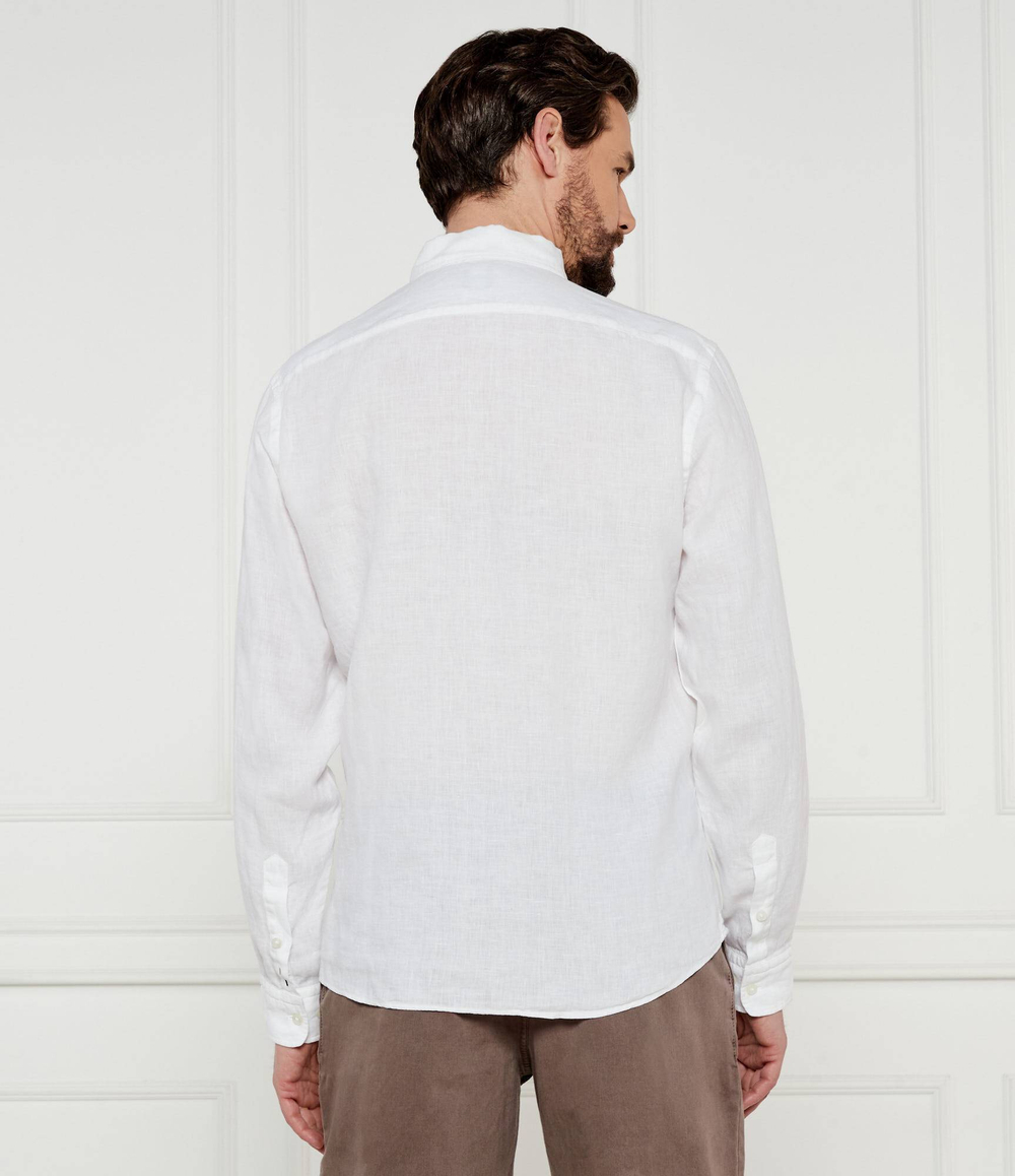 Льняная рубашка H-LIAM-BD-E-C1-243 BOSS BLACK - белый(50522592)