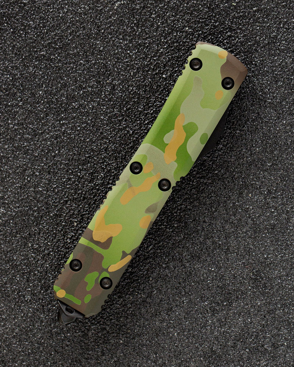 Автоматический складной нож SteelBro Ultratech T/E Tanto Tropic CAMO VG-10 123-10TRPCS (зеленый-камуфляж)
