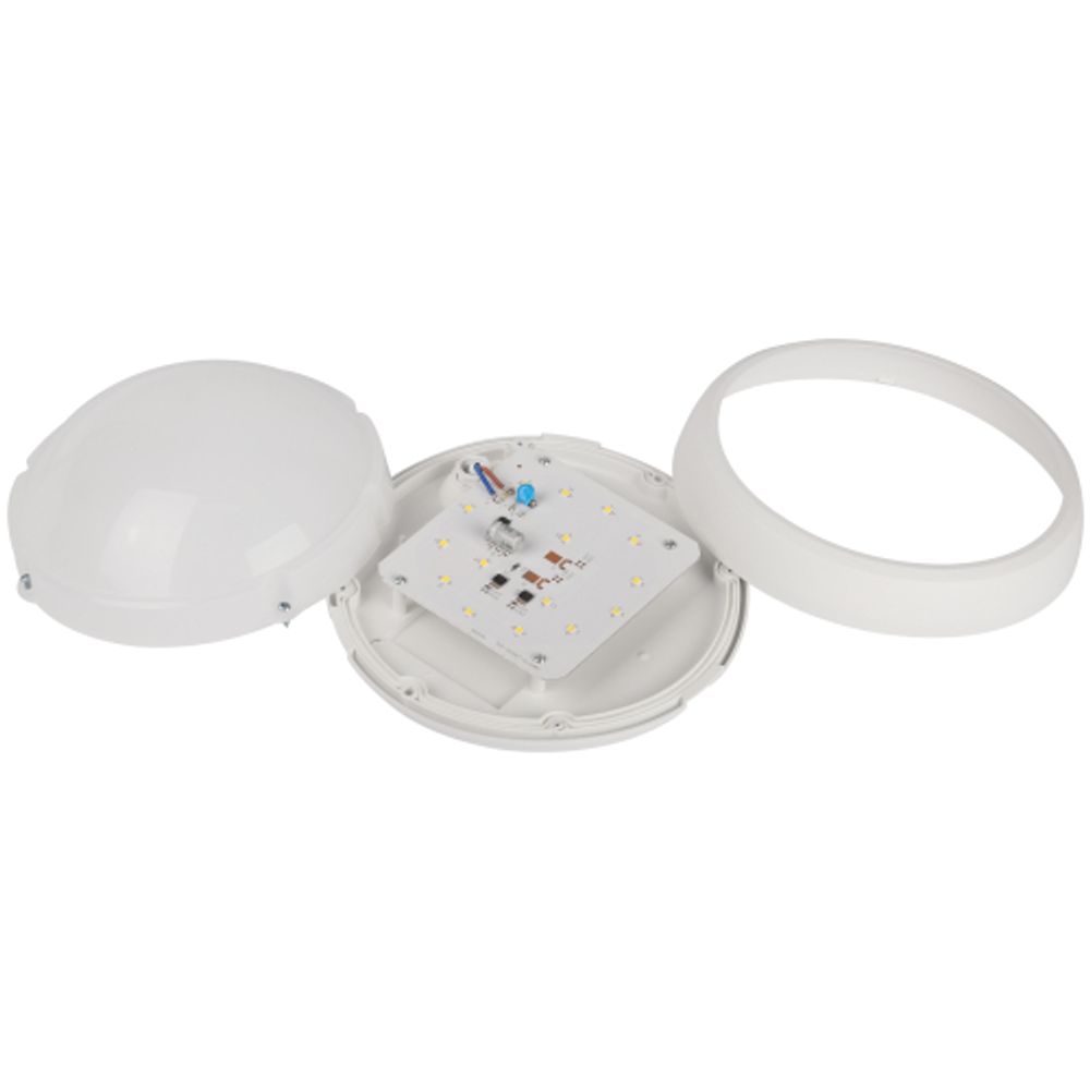 Светильник ЖКХ светодиодный ЭРА SPB-1-12 (W) P54 12Вт 960Лм 4000К D180 КРУГ IK08 антивандальный