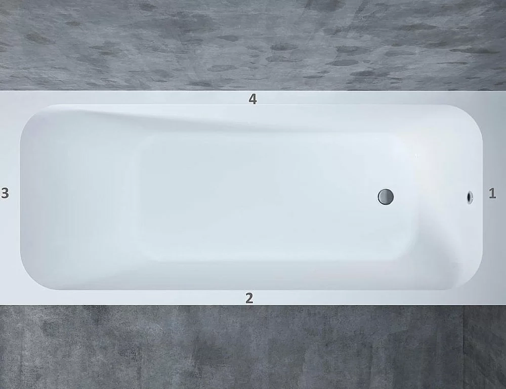 Ванна Salini Orlanda S-Stone 160x70 102025M белая матовая
