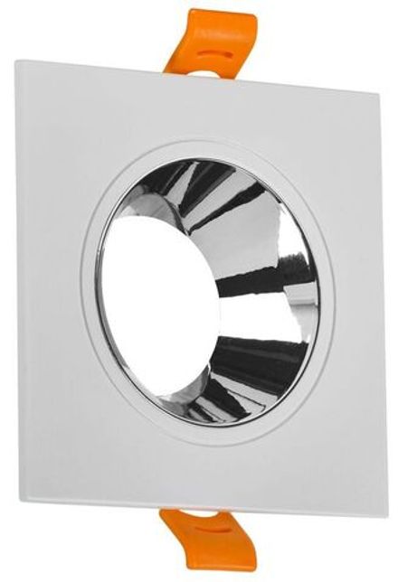 Светильник 4107 встраиваемый поворотный GU10 бел./хром пласт. IEK LT-UVB0-4107-GU10-1-K23