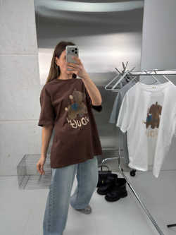 Футболка женская артикул 607-1 цвет "коричневый"