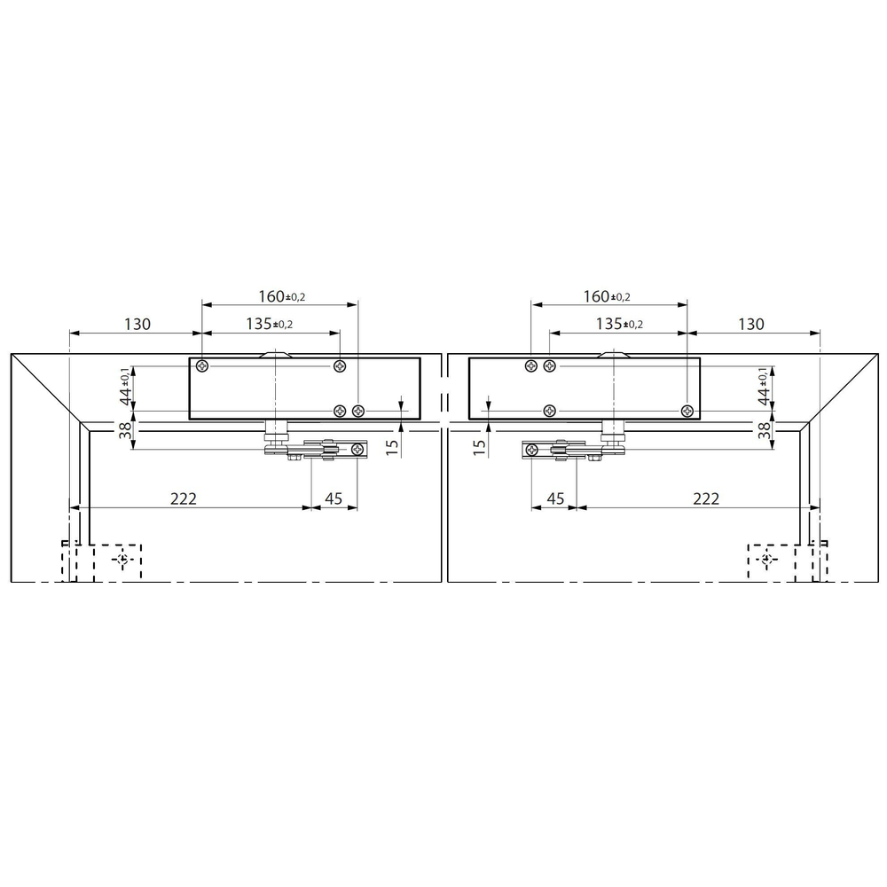 GEZE TS2000 NV BC EN2-4 в комплекте со стандартным рычагом