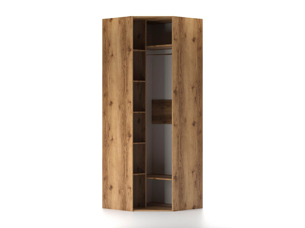 Харди шкаф угловой Дуб Делано Темный / Зеркало