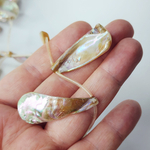 Перламутр, ракушка, подвеска с покрытием АВ, ~22/35/40мм, штучно