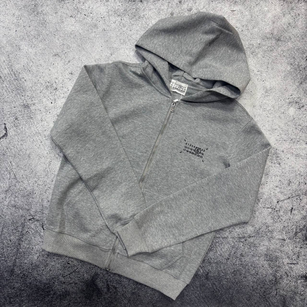 Худи zip Maison Margiela grey