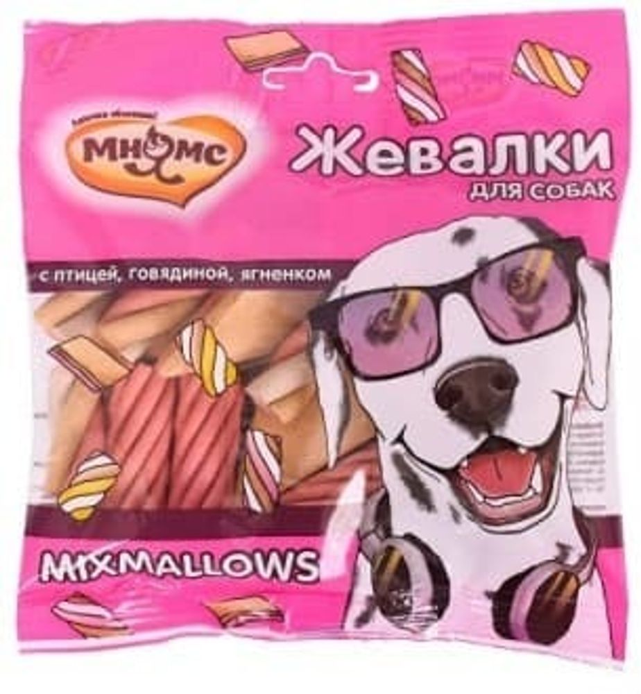 Мнямс лакомство для собак &quot;Жевалки MIXMALLOWS&quot; с птицей, говядиной и ягненком