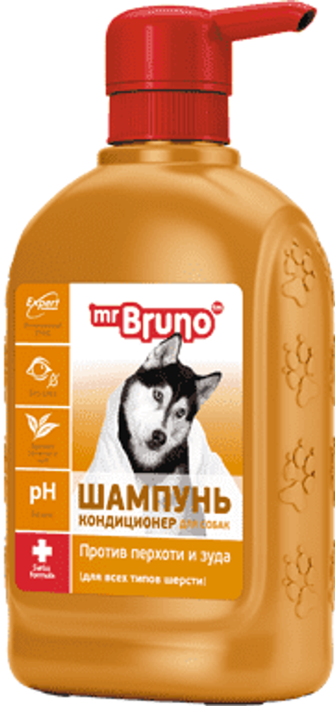 Mr.Bruno шампунь №15 Против перхоти и зуда д/собак, 350мл