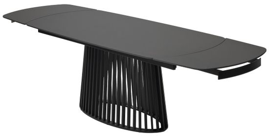 Стол DESIO 180 PURE BLACK SOLID CERAMIC Черный мрамор матовый, керамика/черный каркас
