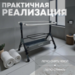 Кроватка приставная Bubago Meluna 5в1 темно-серый